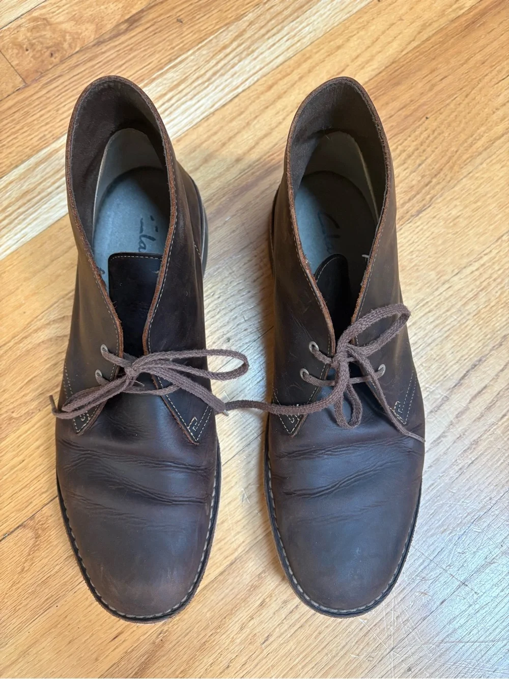 Men's Brown Leather Chukka Boots - Classic Casual Lace-Up